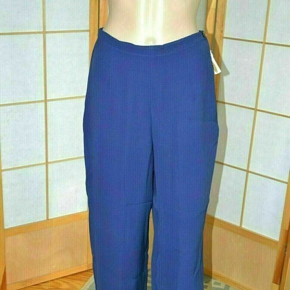 NWT Talbots Violet Purple Silk flat Front Pants 6 - Picture 4 of 4